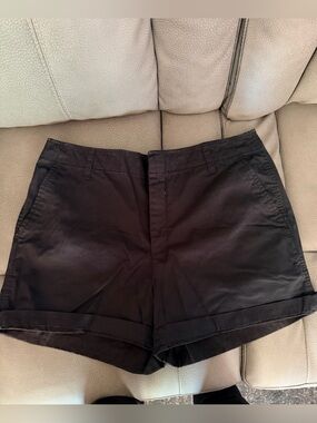 GAP Black High-Rise Chino Bermuda Shorts